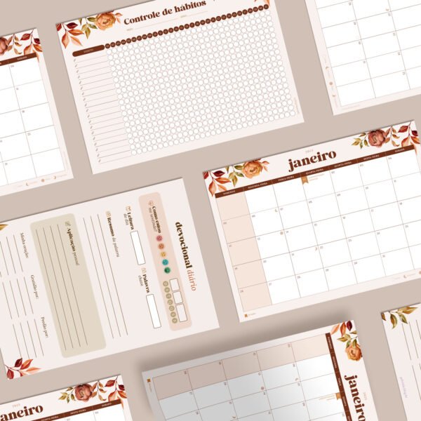 Combo Garden 2025 - Calendário + Devocional + Habit tracker
