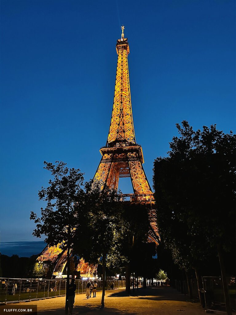torre eiffel paris de noite