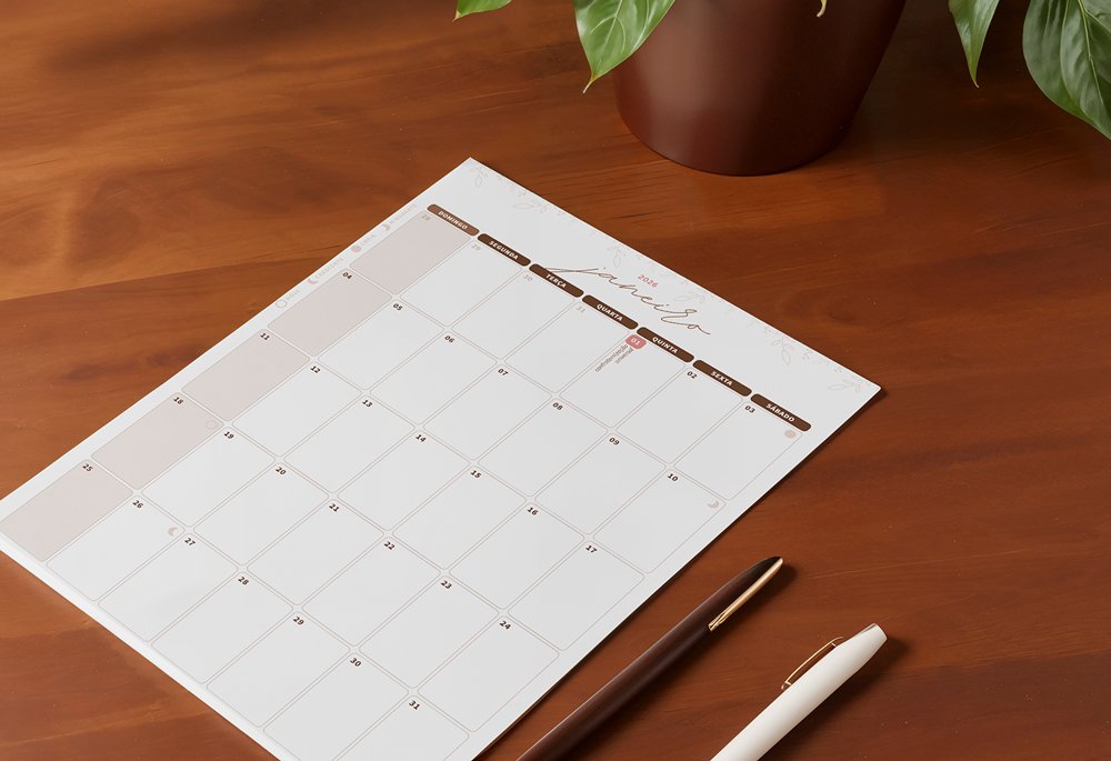 modelo de calendário 2026