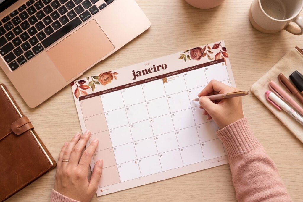 calendário mensal 2026 fluffy