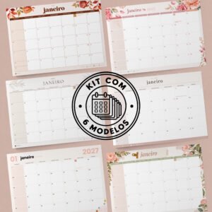 Kit Calendários 2027 para imprimir – Coleção Completa
