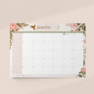 Calendário 2027 para imprimir - Camellia