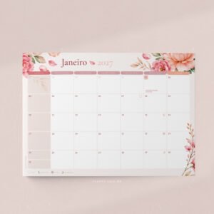 Calendário 2027 para imprimir - Fleur