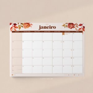 Calendário 2027 para imprimir - Garden