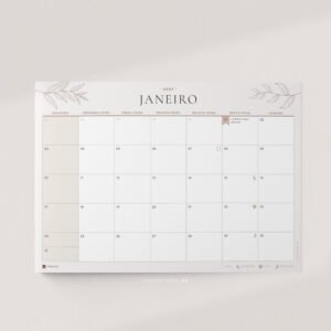 Calendário 2027 para imprimir - Linen