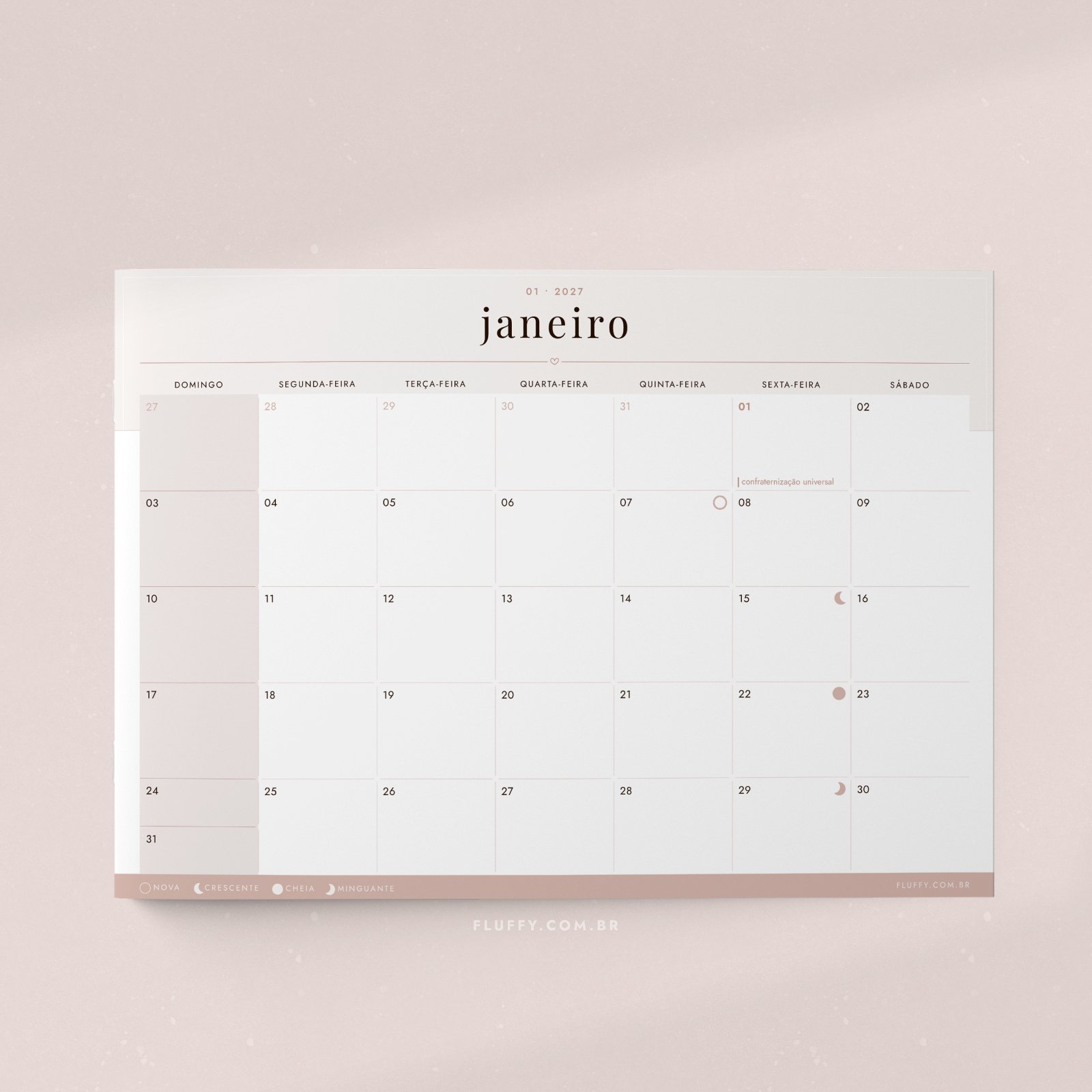 Kit Calendários 2027 para imprimir – Coleção Completa - Imagem 7