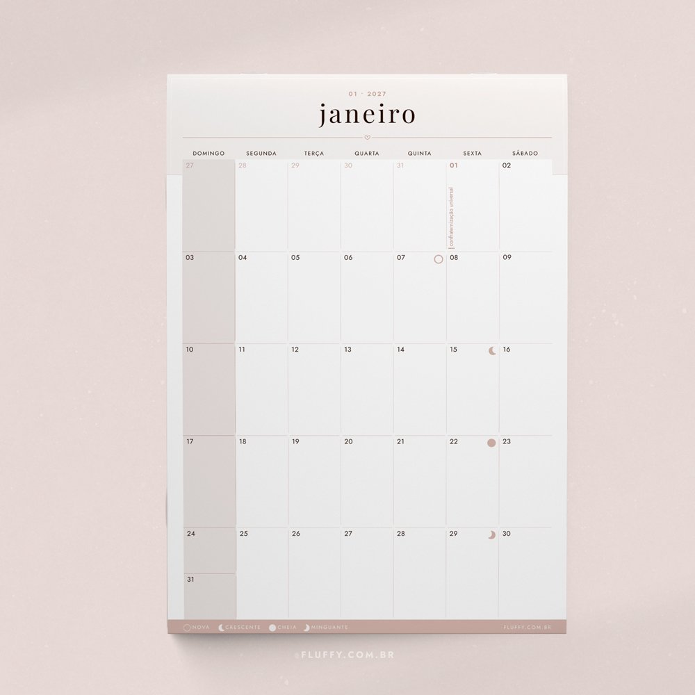 Kit Calendários 2027 para imprimir – Coleção Completa - Imagem 13