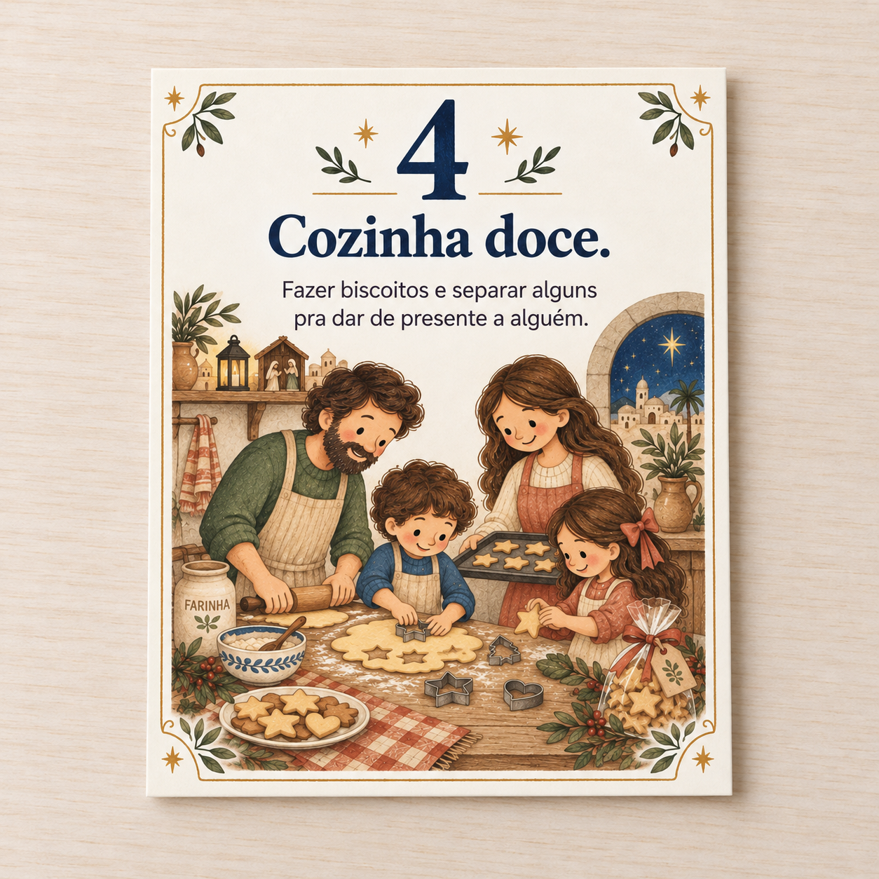 Cartão de missão do dia 4: cozinha doce